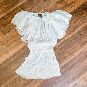 Sheer white swimsuit coverup